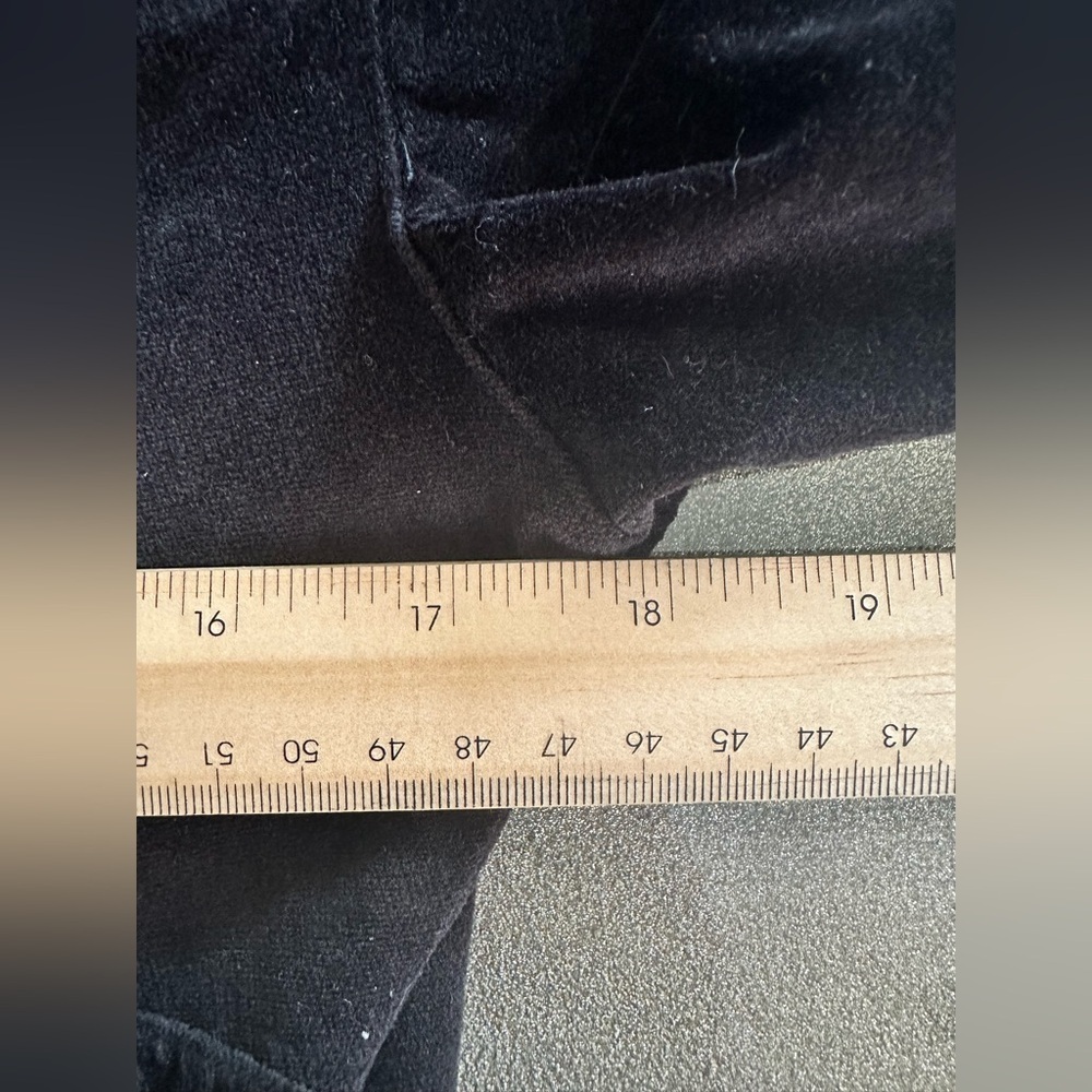 De Code Black Velvet Wrap Jacket Cropped Blazer Rhinestone Buckle Size L (1250) - Picture 12 of 15